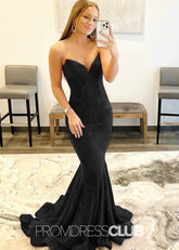 Gemma |Long Black Prom Dresses Near Me With Mermaid Sweetheart Sequins - Price #price_variant_lowest# - Black - PromDressClub